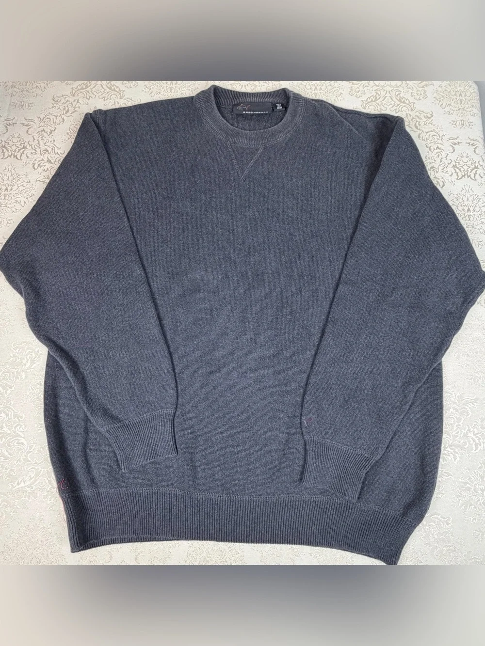 Greg Norman Collection Men's Dark Charcoal Crewneck Sweater